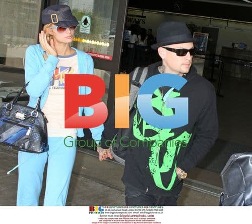 Paris Hilton and Benji Madden at LAX