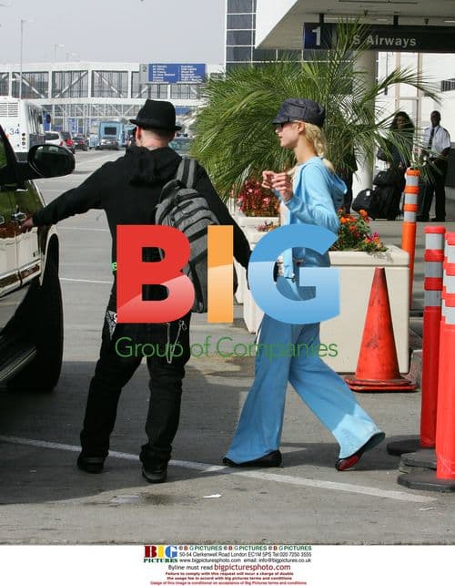Paris Hilton and Benji Madden at LAX