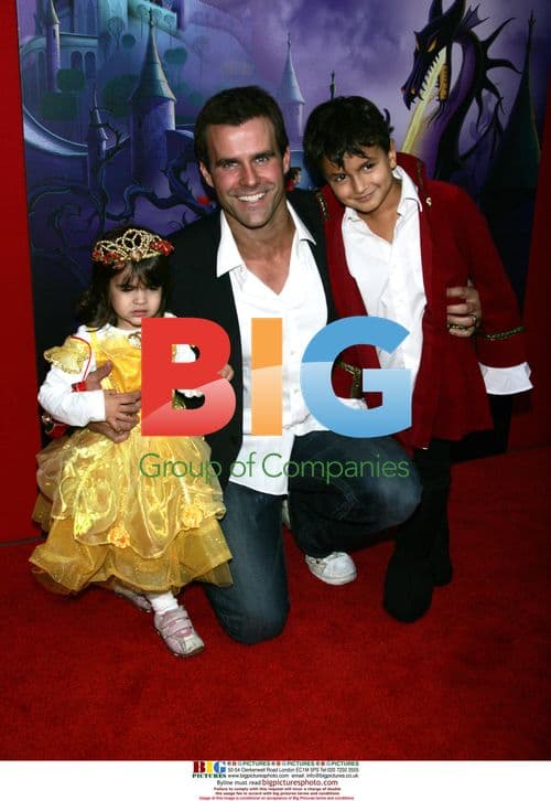 Cameron Mathison and children at Sleeping Beauty screening