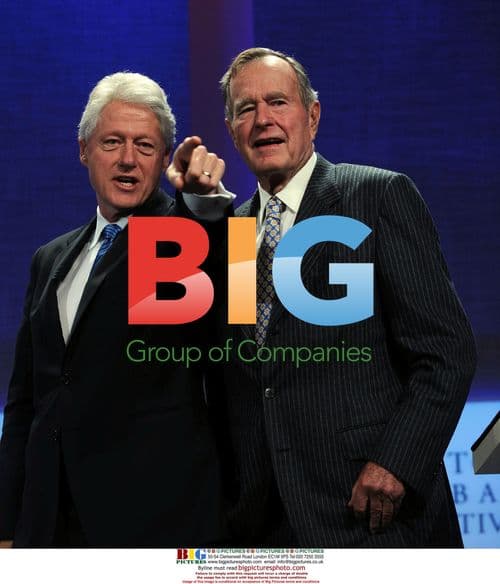 Bill Clinton and George Bush at CGI