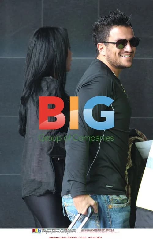 Jordan and Peter Andre at Heathrow
