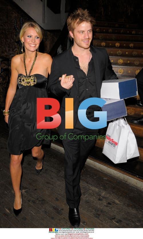 Robert Kazinsky and guest at Inside Soap Awards 2008