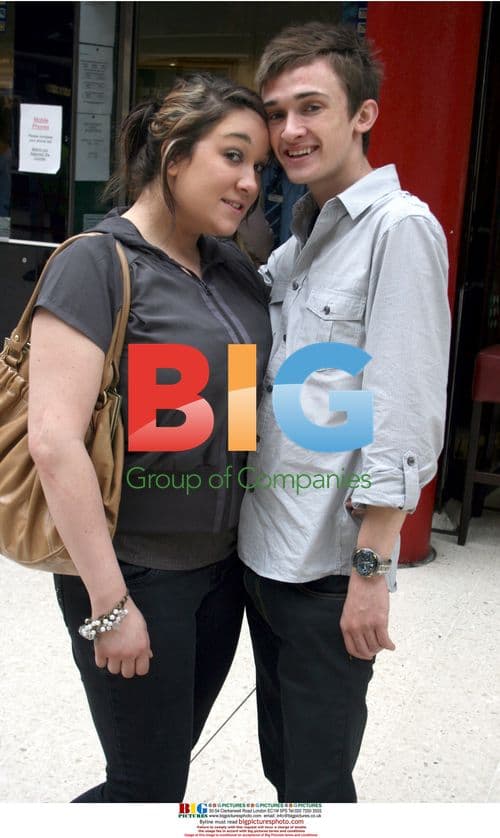 Luke Marsden and Rebecca Shiner sign autographs