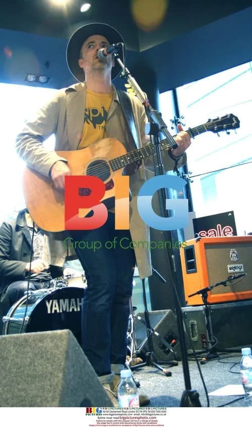 Travis band members at album release event
