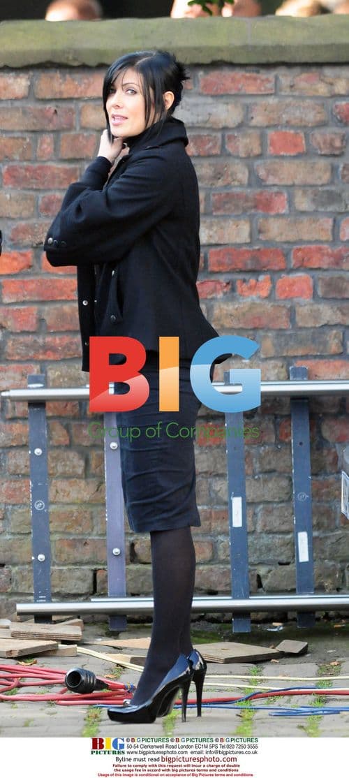 Kim Ryder on location for Liam Connor funeral