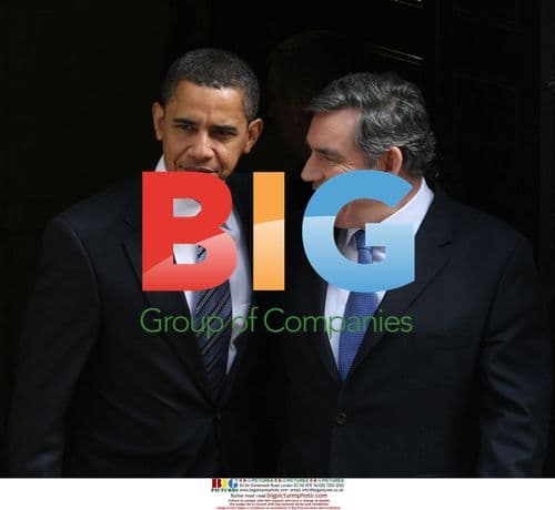 Brown and Obama leave No.10 Downing St