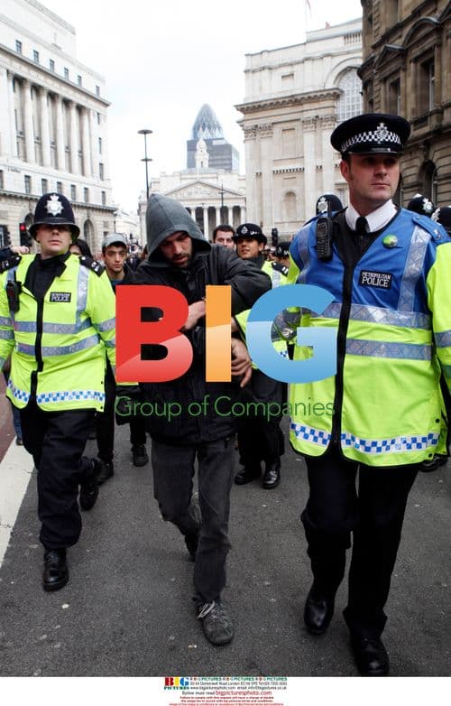 Demonstrators clash with police in London