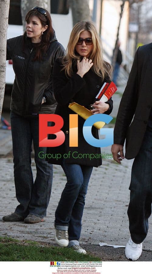 Jennifer Aniston on 'The Baster' set