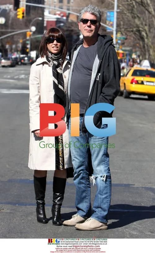 Anthony Bourdain and wife at NYC restaurant