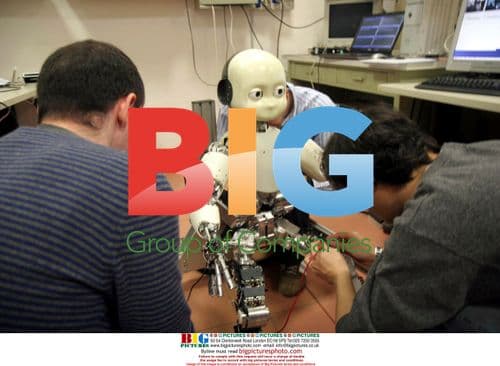Inventor of the iCub Robot with Assistant