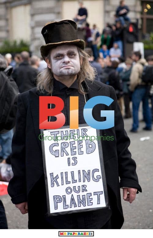 Costumed Activist at G20 Protest in London