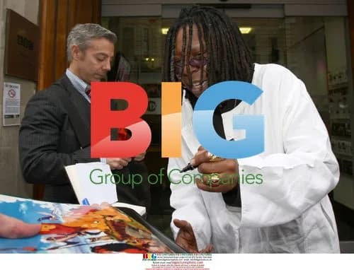 Whoopi Goldberg leaves Radio 1 studios in London