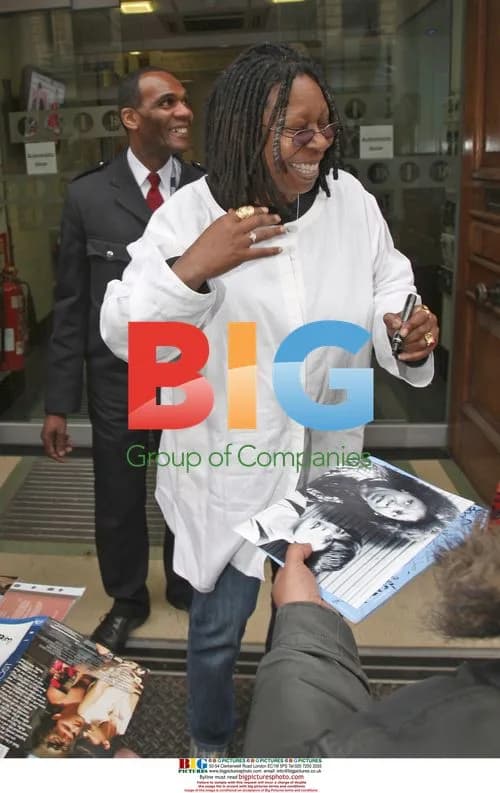 Whoopi Goldberg at Radio 1 studio in London