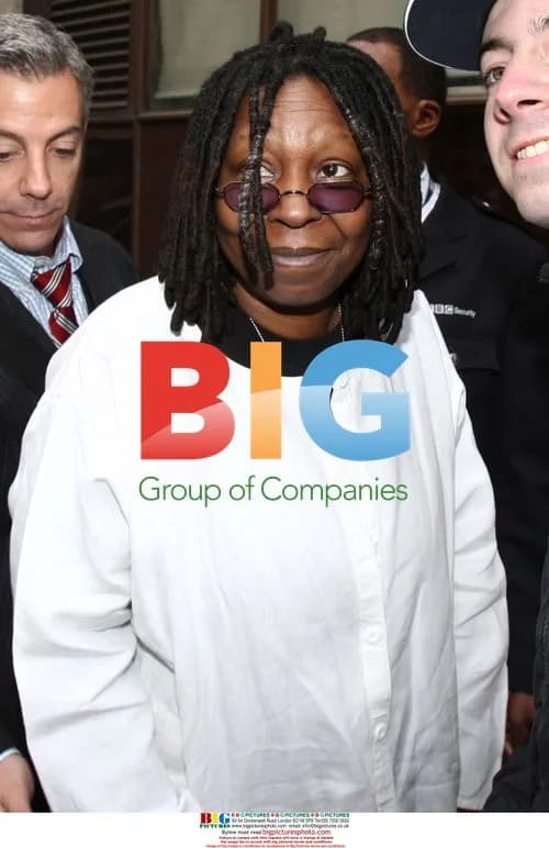 Whoopi Goldberg leaves Radio 1 studios in London