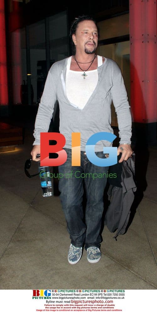 Mickey Rourke Leaves Gym with Bloody Face