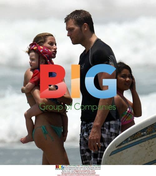 Tom Brady and Gisele Bundchen on Costa Rican Beach