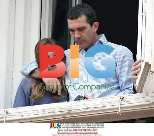 Antonio Banderas watches Easter processions with family