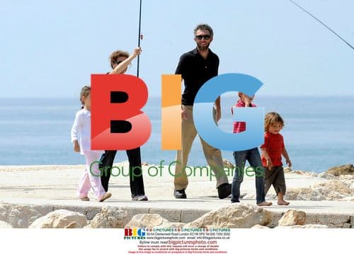 Monica Bellucci and Vincent Cassel with daughter Deva in Malaga