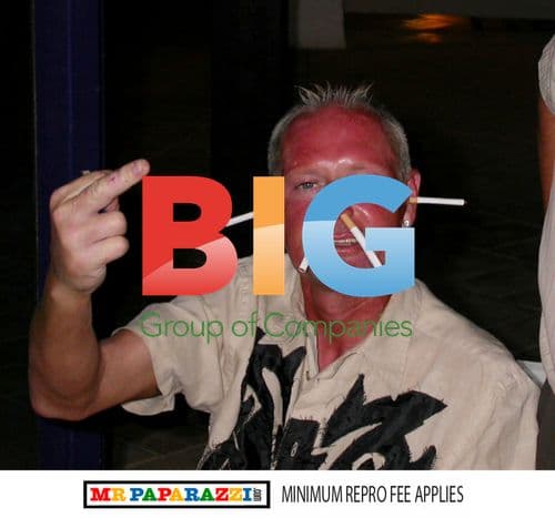 Paul Gascoigne looking sunburnt in Portugal