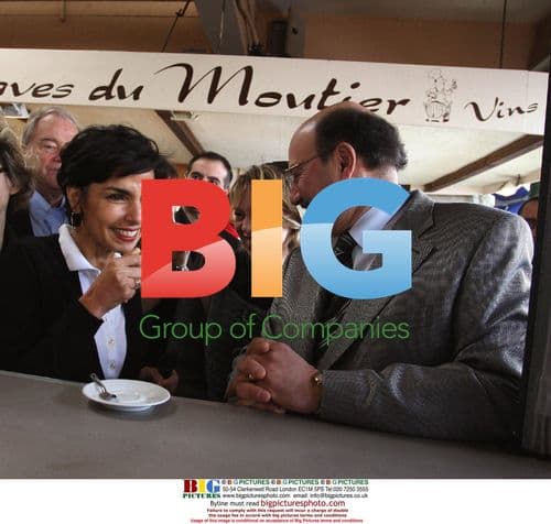 French Justice Minister Rachida Dati visits market