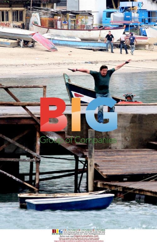 Sylvester Stallone on set of "The Expendables"