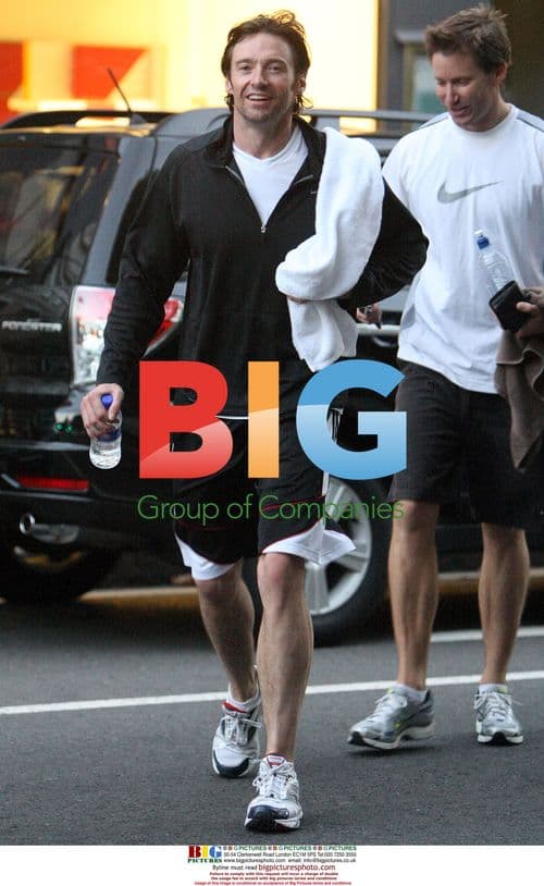 Hugh Jackman and Friend Leaving Gym in Sydney