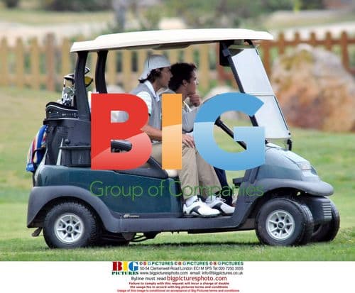 Rafael Nadal plays golf in Mallorca