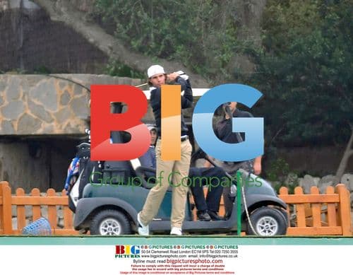 Rafael Nadal plays golf in Mallorca