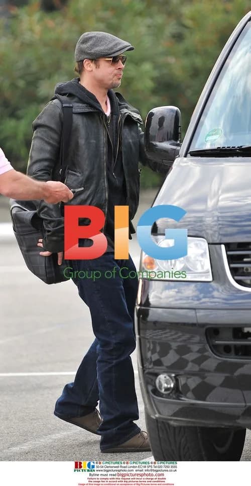 Brad Pitt Arrives at Marseille Airport