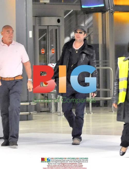 Brad Pitt arrives at Marseille airport