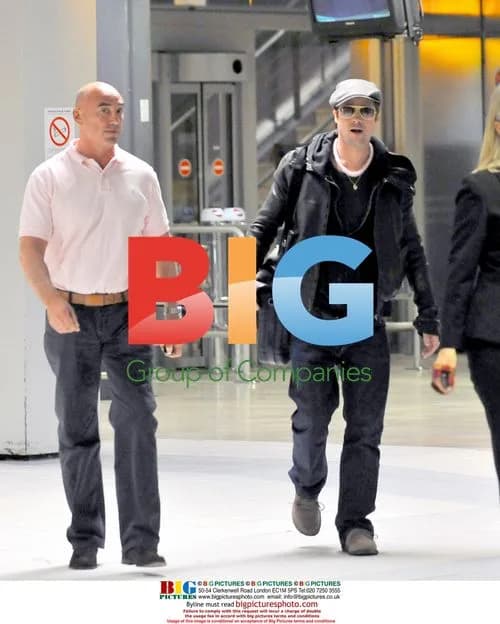 Brad Pitt Arrives at Marseille Airport