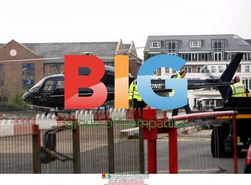 Madonna takes flight at London heliport