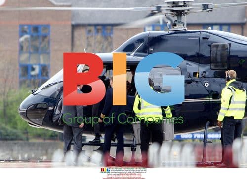Madonna takes flight in London Heliport
