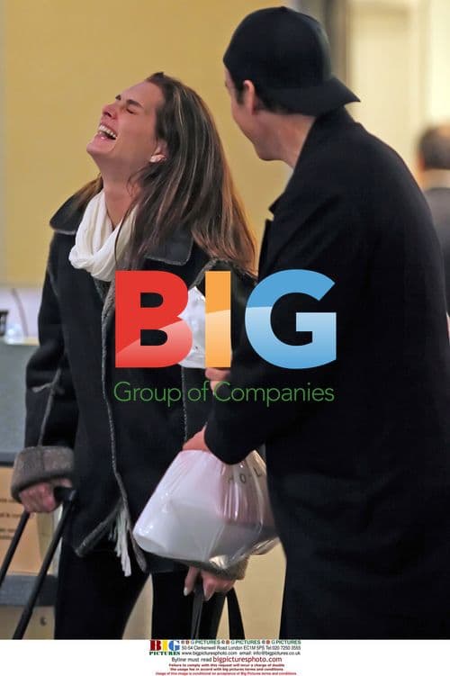 Brooke Shields and John Cusack at airport