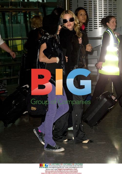 Madonna at Heathrow Airport