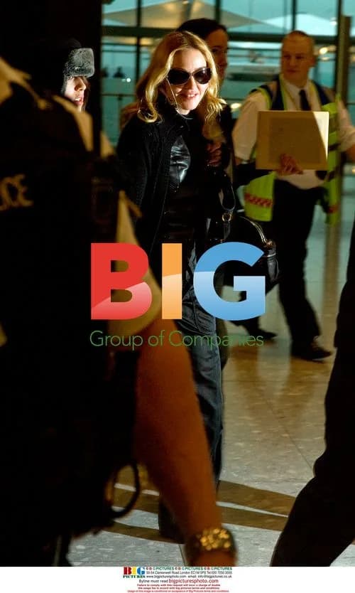 Madonna at Heathrow Airport, London