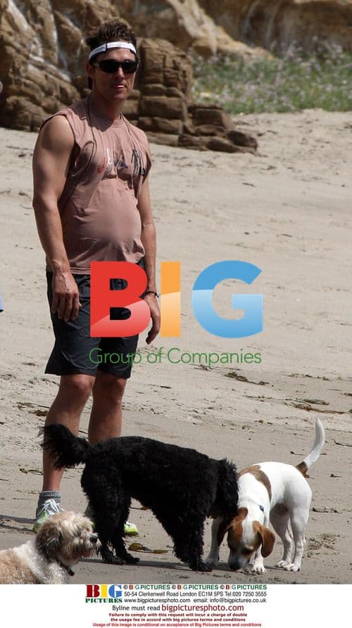 Matthew McConaughey Playing With Dog