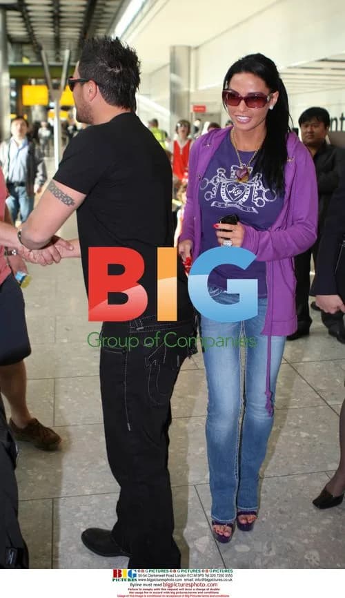 Katie Price and Peter Andre at Heathrow Airport