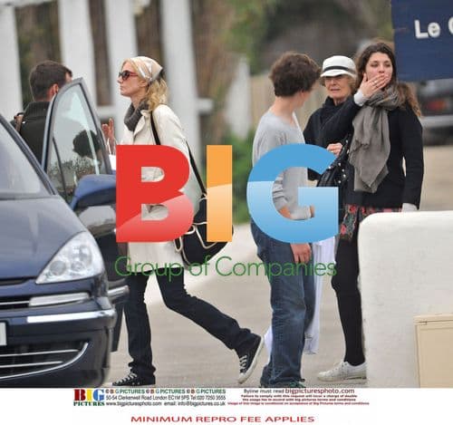 Liam Neeson with sons and family in France