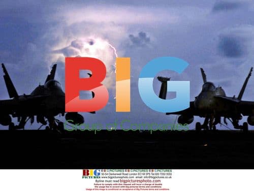 F/A-18C Hornets on USS John C. Stennis flight deck