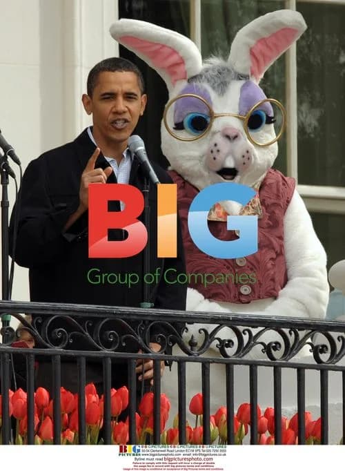 U.S. President Obama and Easter Bunny at White House Egg Roll