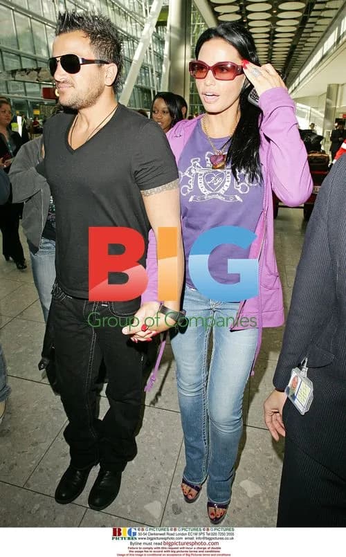 Katie Price and Peter Andre at Heathrow