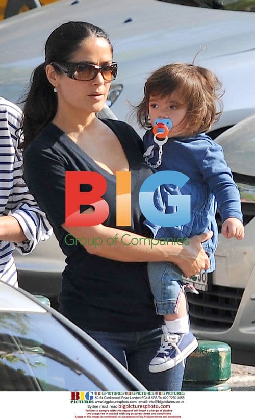 Salma Hayek and Family in France