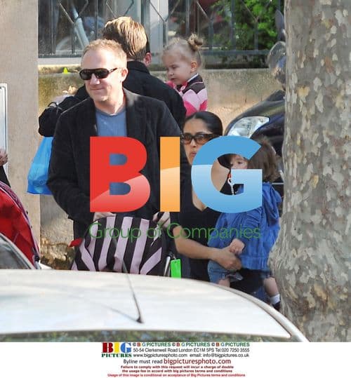 Salma Hayek and Family in France