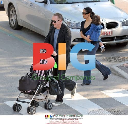 Salma Hayek and Family in Saint-Tropez