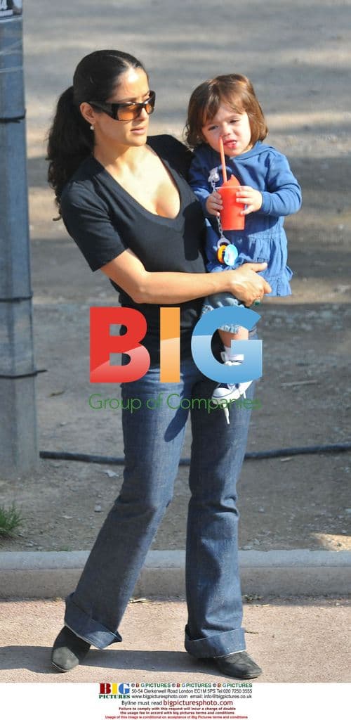 Salma Hayek and family in Saint-Tropez