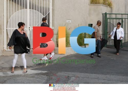 Chris Brown's family visits Rihanna's home