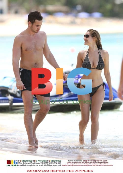 Kelly Brook and Danny Cipriani on Caribbean Vacation