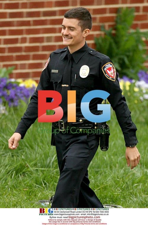 Orlando Bloom on set of 'Main Street' in Durham, NC