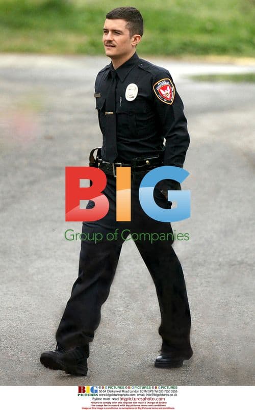 Orlando Bloom on 'Main Street' set in Durham, NC